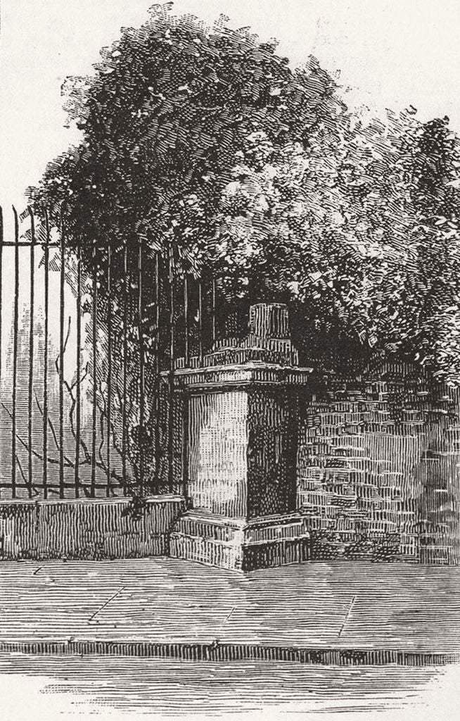 LONDON. New anti-suicide railings, Highgate archway 1886 old antique print